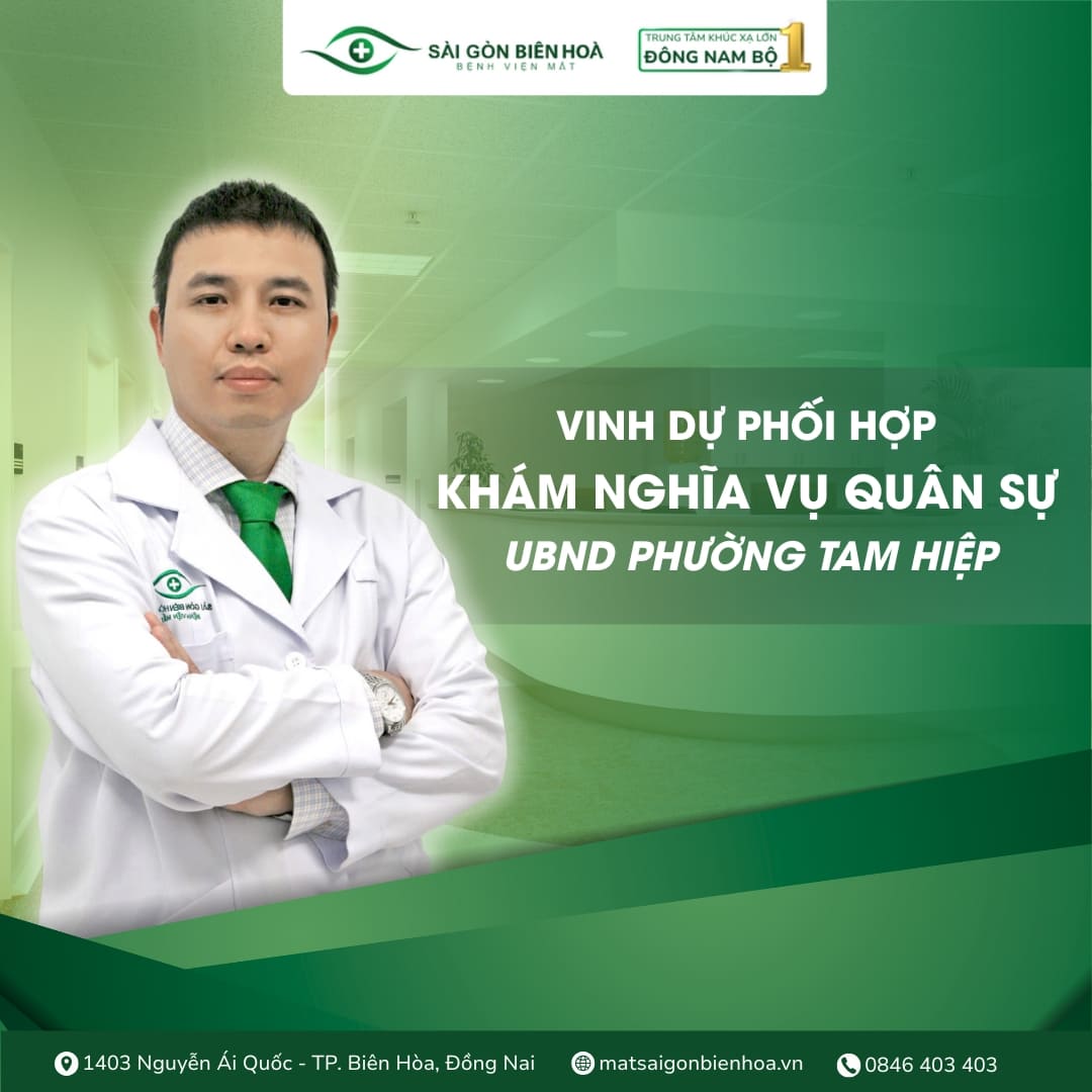 Bệnh viện Mắt Sài Gòn Biên Hòa chuẩn bị đồng hành cùng UBND Tam Hiệp trong công tác khám nghĩa vụ quân sự cho 4.000 công dân