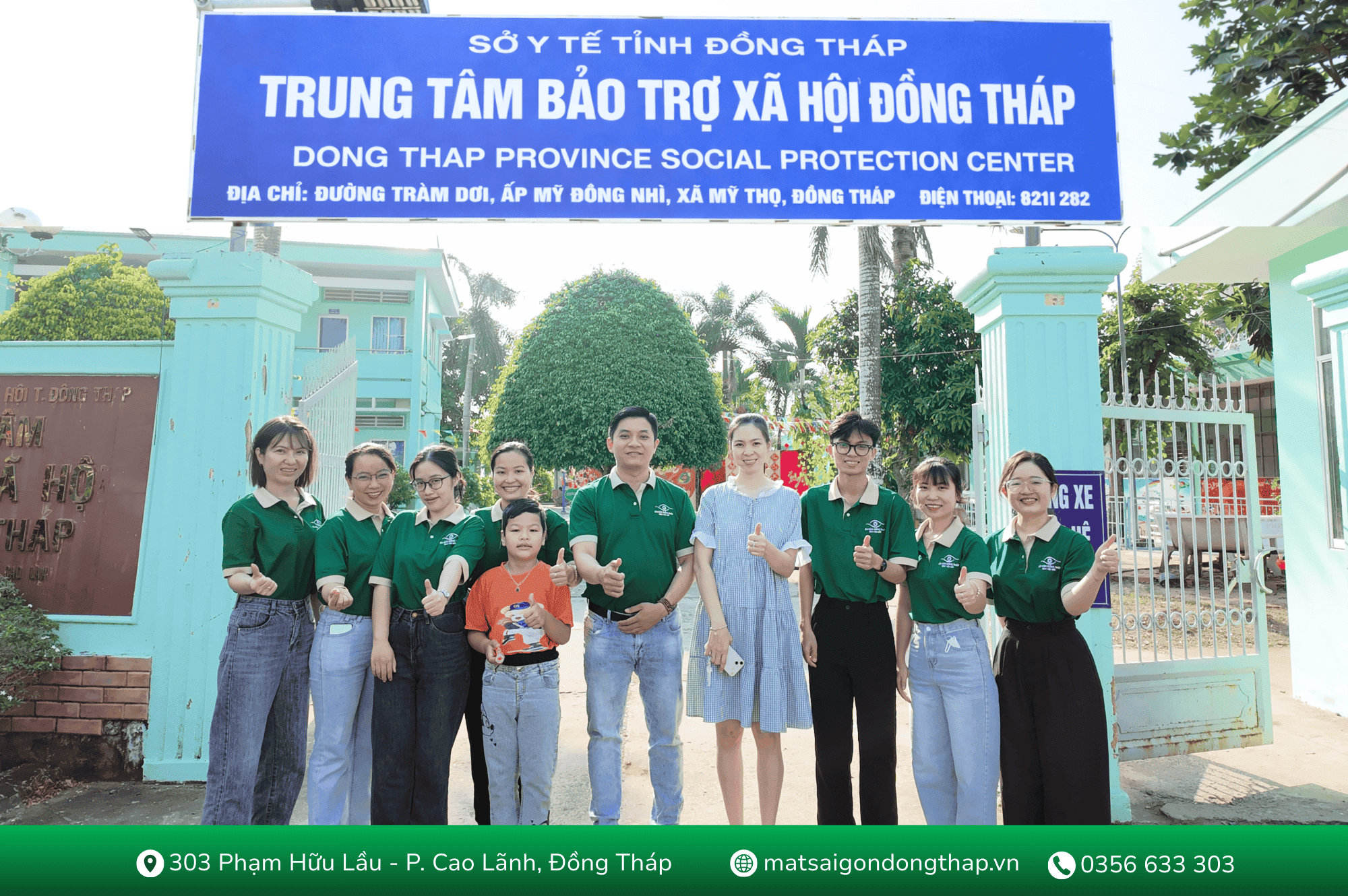 Bệnh viện Mắt Sài Gòn Đồng Tháp phát hơn 200 phần quà tại Trung tâm bảo trợ Xã hội tỉnh Đồng Tháp