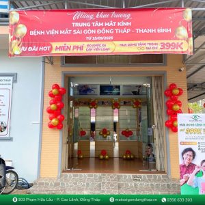 Trung tâm mắt kính Bệnh viện Mắt Sài Gòn Đồng Tháp – Thanh Bình chính thức khai trương