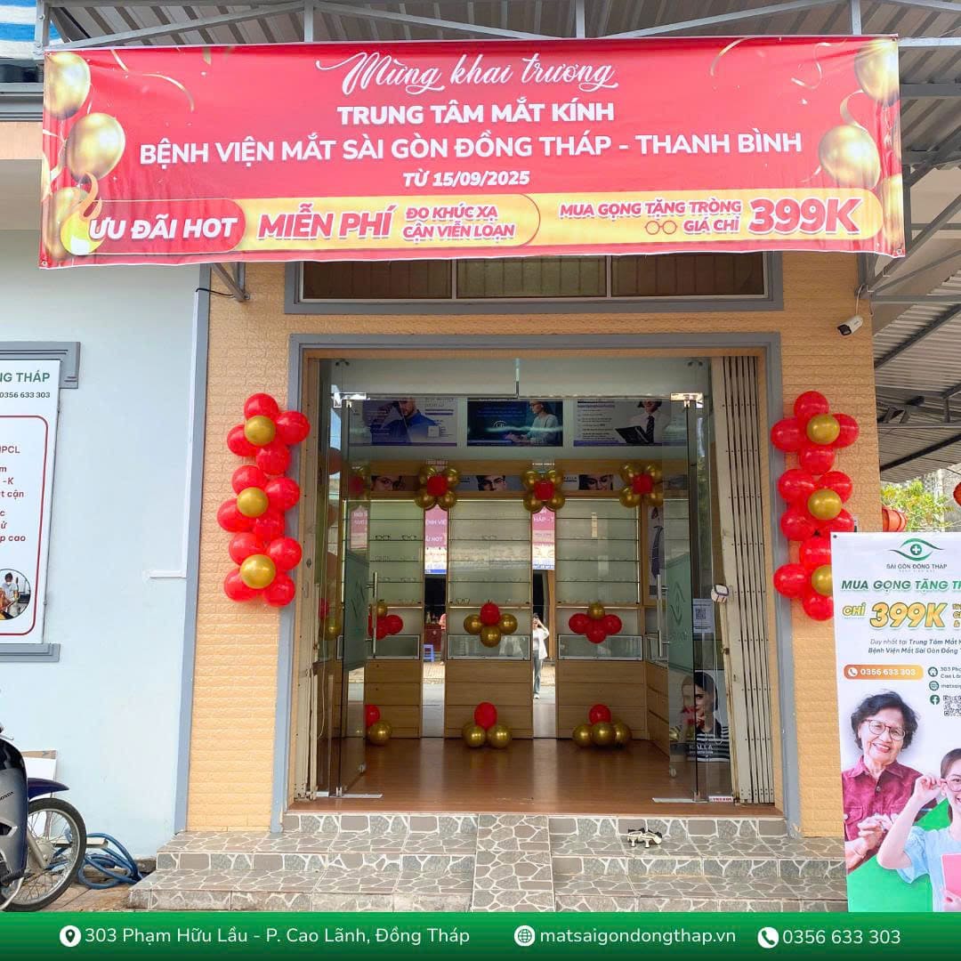 Trung tâm mắt kính Bệnh viện Mắt Sài Gòn Đồng Tháp – Thanh Bình chính thức khai trương